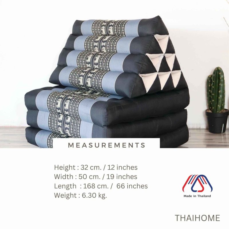 3 fold cushion chon na kan thai triangle cushion 3 fold dark blue 33275276263621