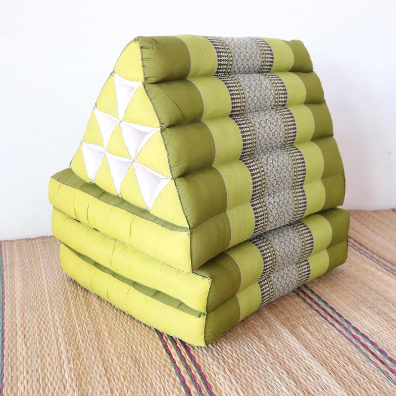 3 fold cushion mo ra kot thai triangle cushion 3 fold dark green 32995758375109