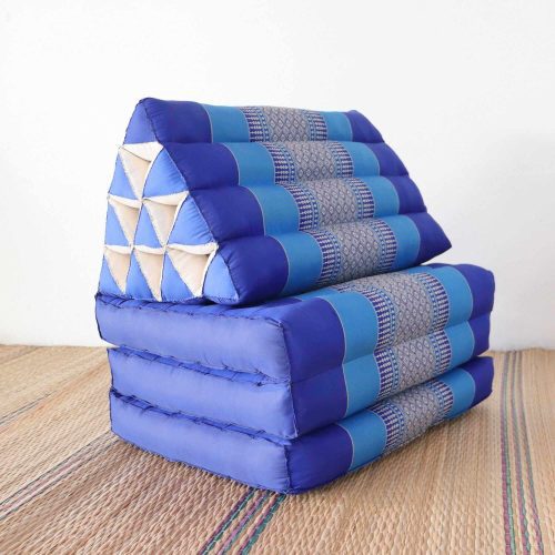 3 fold cushion na ra va dee thai triangle cushion 3 fold blue 33081768050885