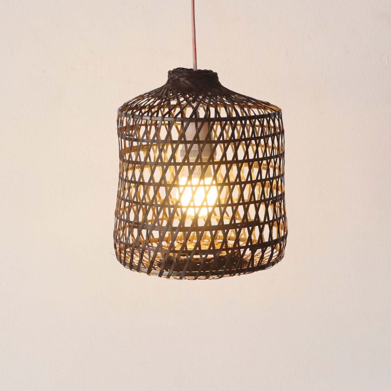 BLACK VAREE - Black Bamboo Pendant Light