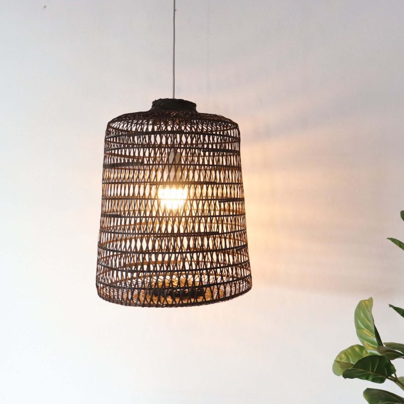 BLACK VAREE - Black Bamboo Pendant Light