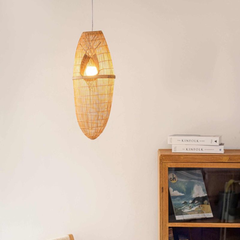 aura natural bamboo pendant light 31286536634565