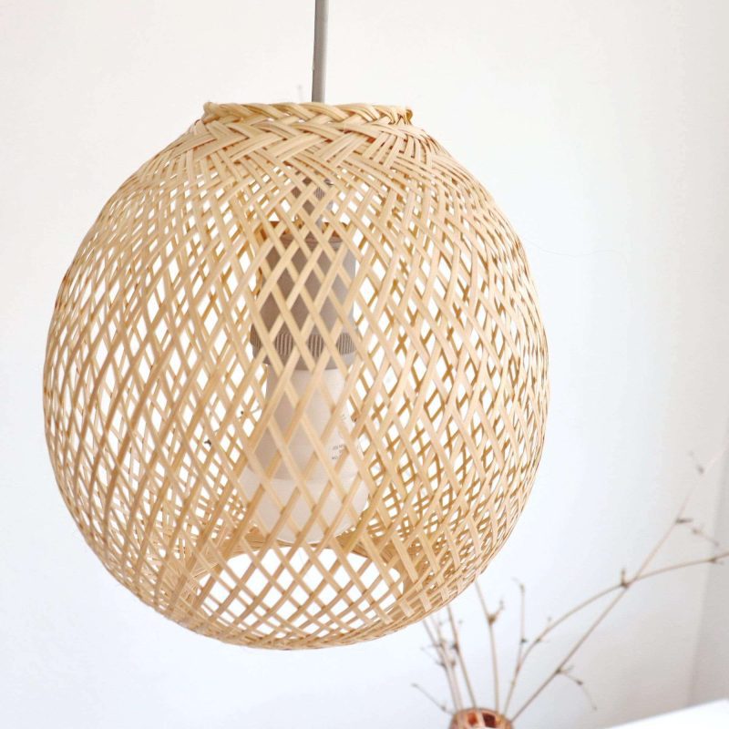 bamboo pendant light jundara round bamboo light 24290084913349