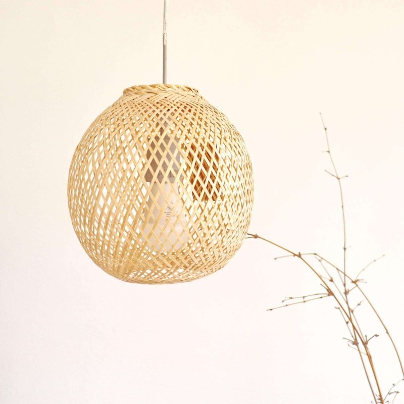 bamboo pendant light jundara round bamboo light 24290085437637 1