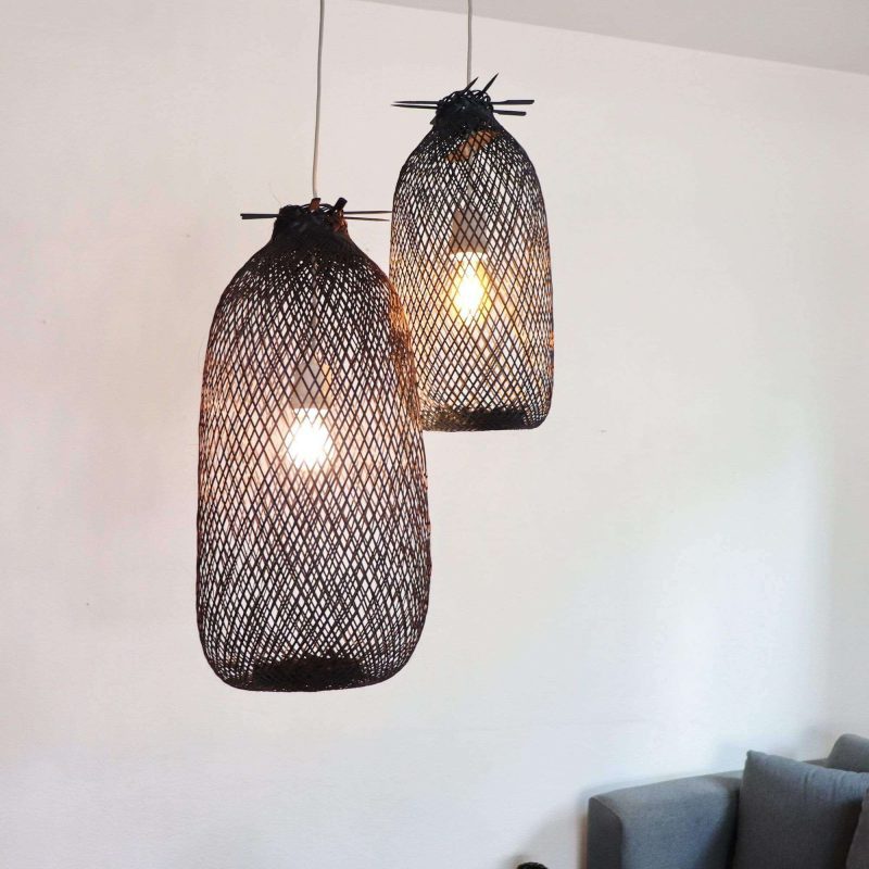 bamboo pendant light ratthana black bamboo pendant light 29198560952517