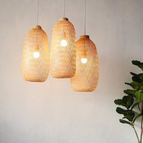 TEERAYA Bamboo Pendant Light Shade (Flexible)