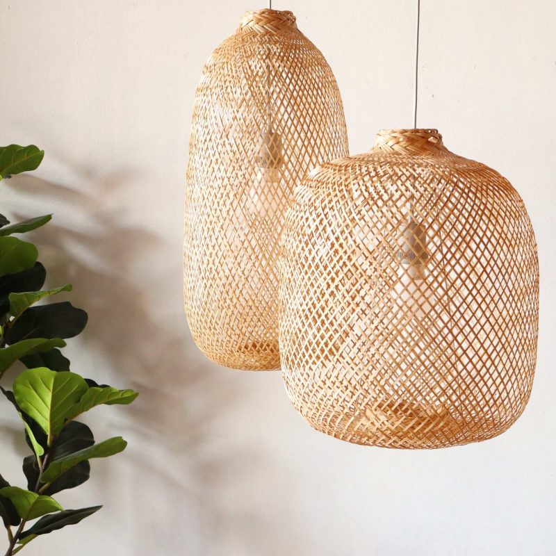 TEERAYA Bamboo Pendant Light Shade (Flexible)