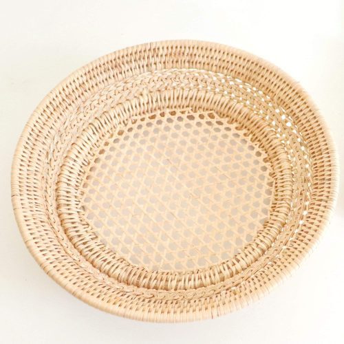 baskets trays juntra round rattan basket 28433669259461