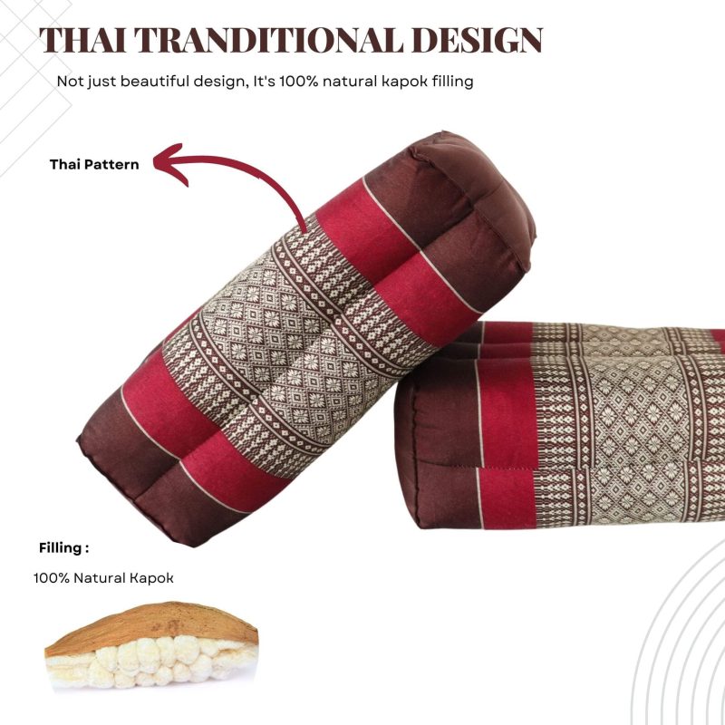 cushion cha rin thip thai kapok yoga pillow firm and comfortable support for yoga pilates and meditation 32813542277317