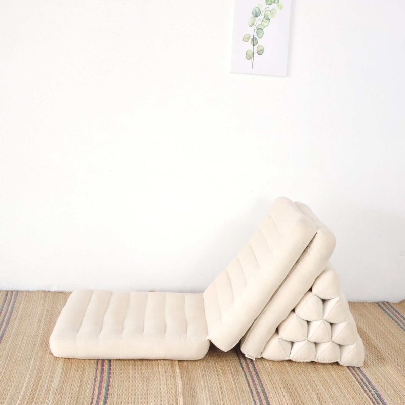 cushion pra pa wee thai triangle cushion 3 fold white 32988002844869