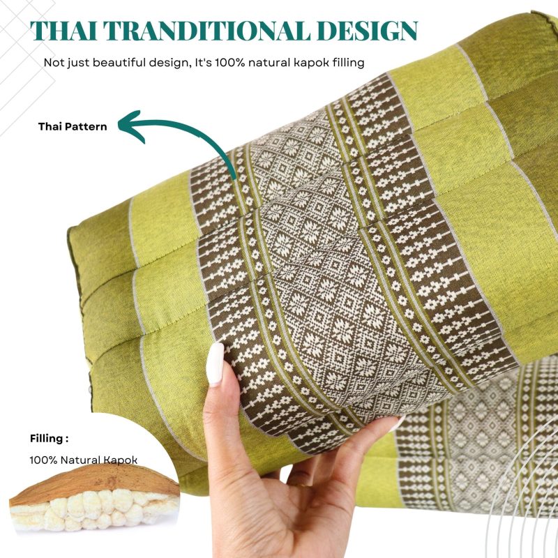 cushion tha nan ya thai kapok yoga pillow firm and comfortable support for yoga pilates and meditation 32813534806213