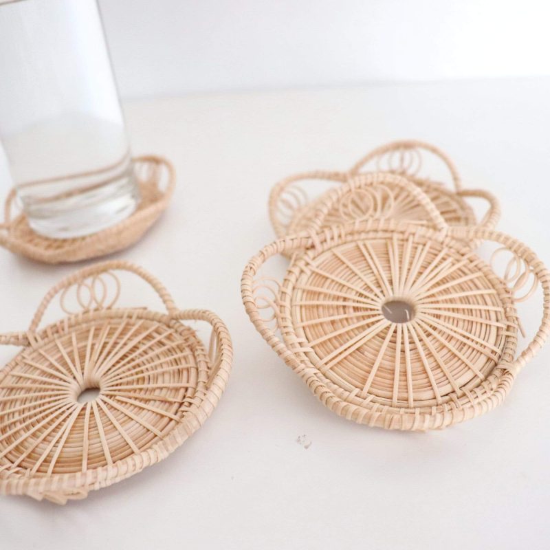 homeware wanna rattan coasters set of 4 24163888693445