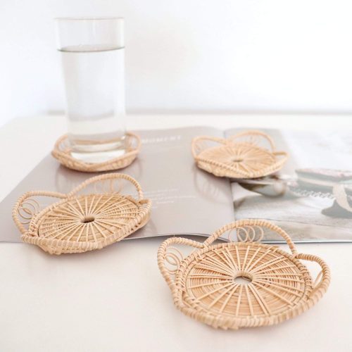 homeware wanna rattan coasters set of 4 24163889053893 1