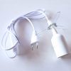 EU Plug-in Lamp kit with switch for Pendant Light (White)