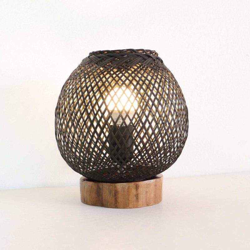 lighting kan pit cha boho table lamp black 32763460485317