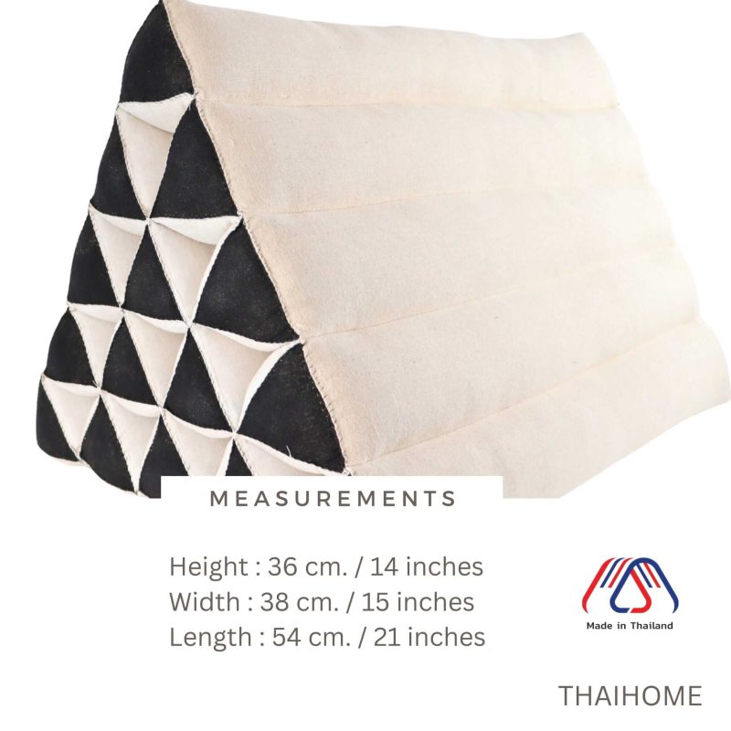 triangle cushion ka mon chan thai triangle cushion white and black 33281269235909