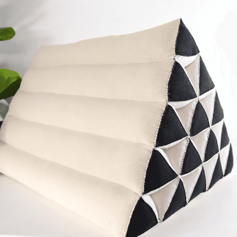 triangle cushion ka mon chan thai triangle cushion white and black 33281269334213